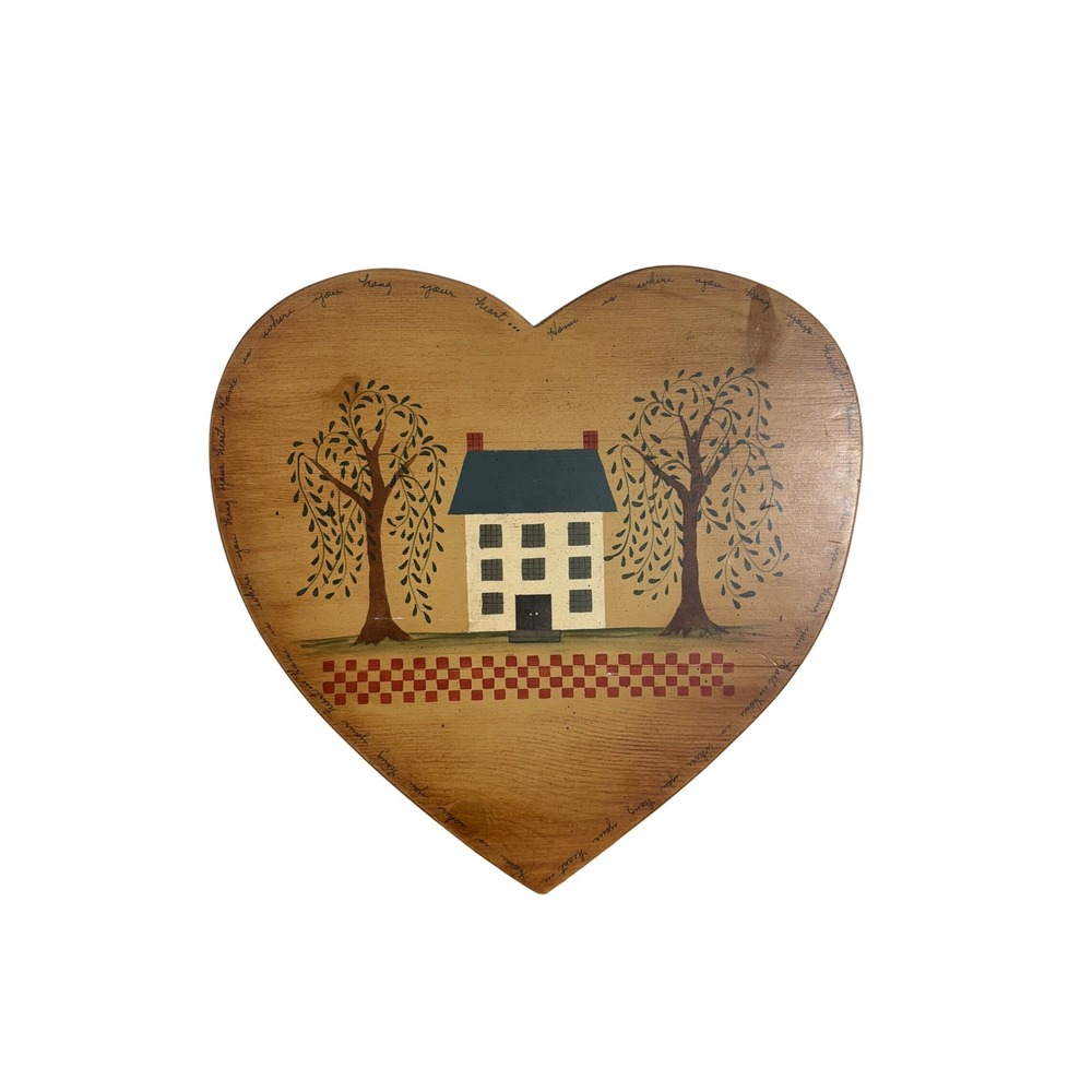 Vintage Country‎ Plus Heart Shaped Wall Decor Country House Willow Tree 1984